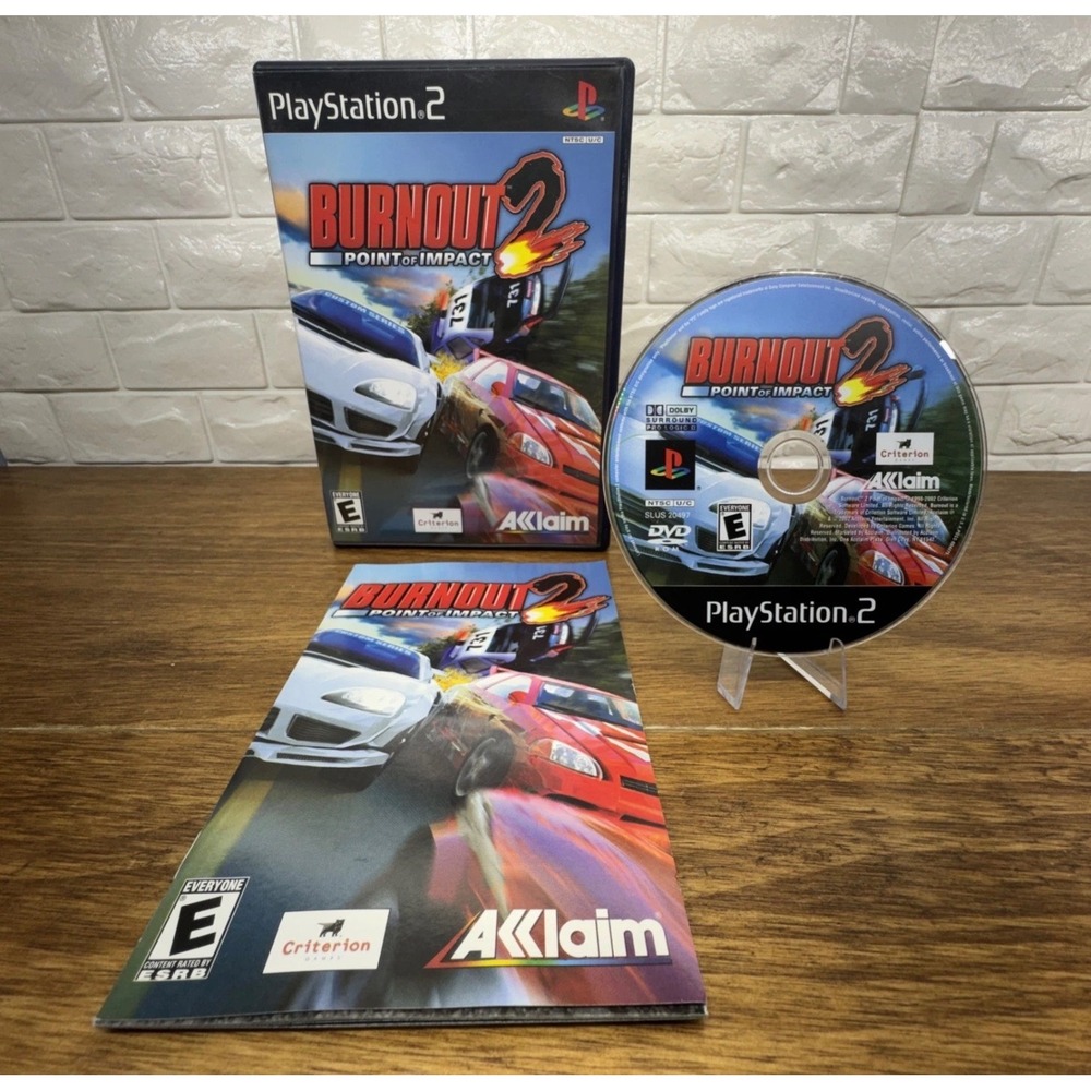 Burnout 2 Point of Impact Sony PlayStation 2 PS2 CIB Complete Racing Game